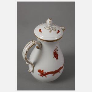 Meissen Kaffeeservice "Reicher Drache, rot"