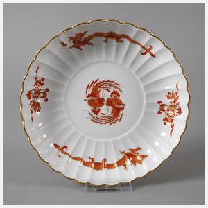 Meissen Wandteller "Reicher Drache, rot"