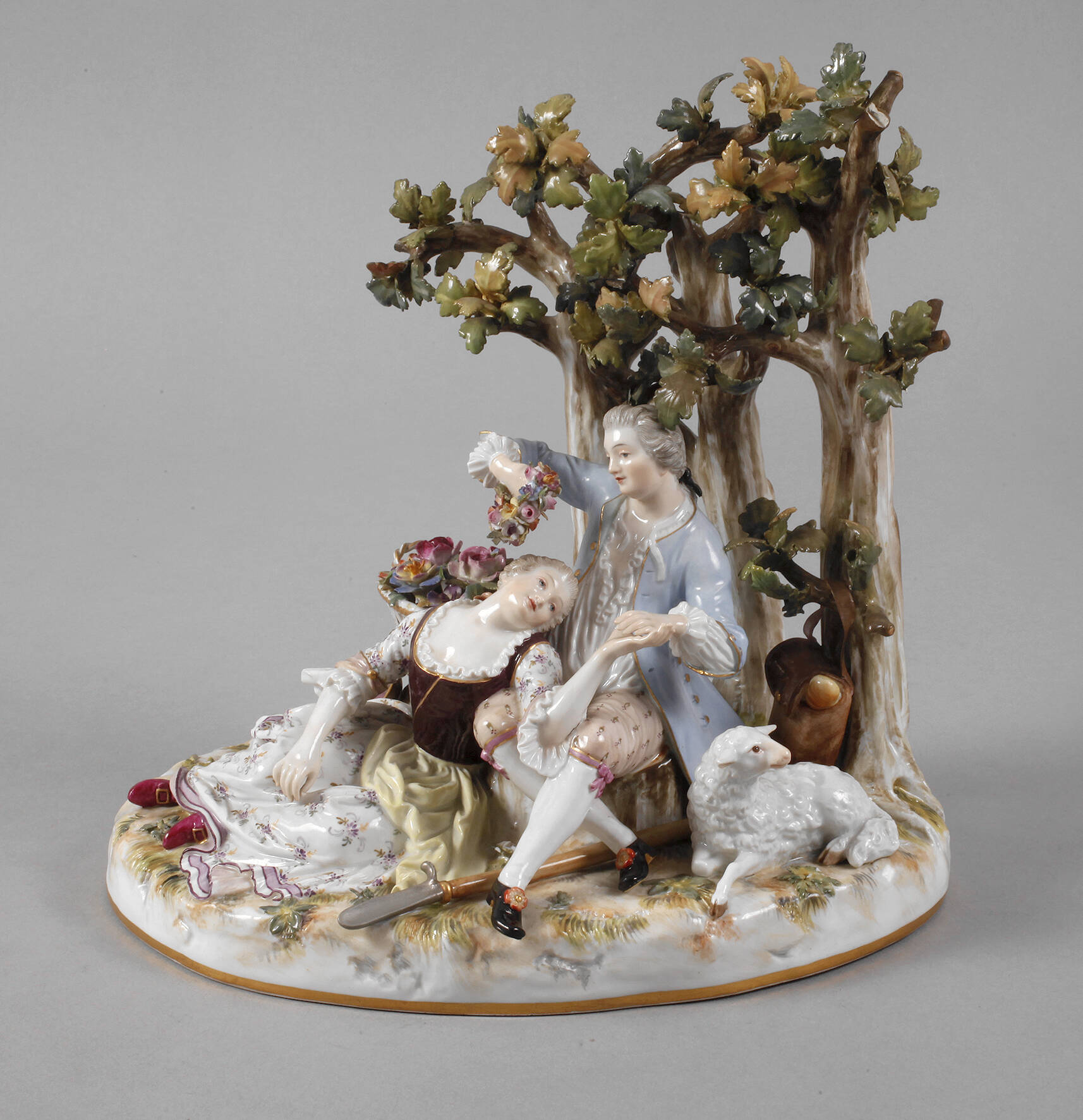 Meissen "Schäfergruppe mit Baum"