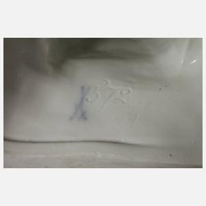 Meissen "Uhrengehäuse mit Gärtnerfiguren"