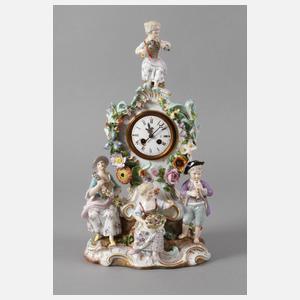 Meissen "Uhrengehäuse mit Gärtnerfiguren"