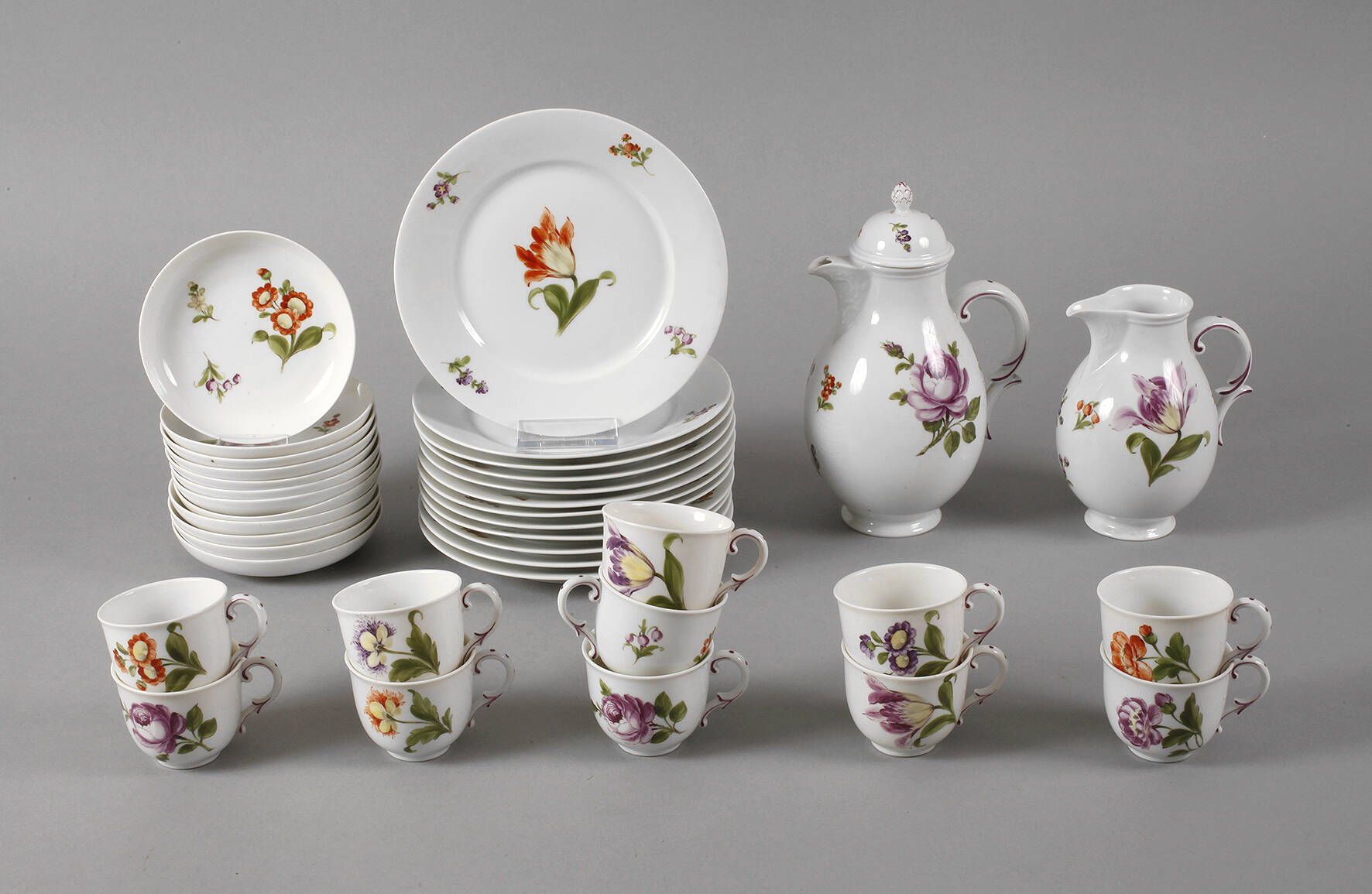 Nymphenburg Mokkaservice "Blume 1"