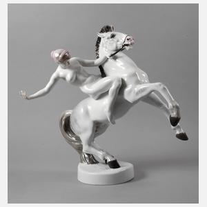 Rosenthal "Amazone zu Pferde"