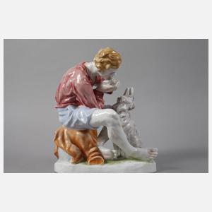 Rosenthal "Mundharmonikaspieler mit Hund"