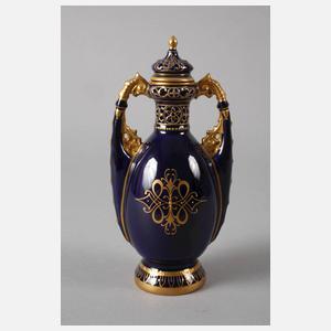 Rudolstadt-Volkstedt Potpourrivase im Wiener Stil