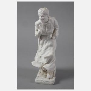 Volkstedt Alte Frau mit Besen