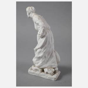 Volkstedt Alte Frau mit Besen