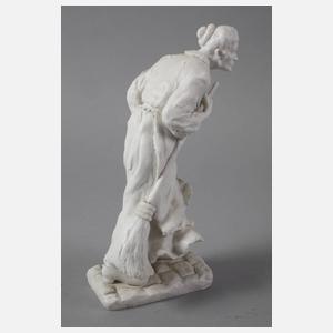 Volkstedt Alte Frau mit Besen