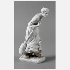 Volkstedt Alte Frau mit Besen