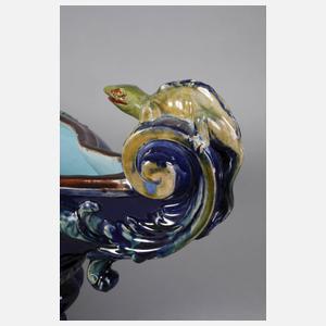 Übergroße Majolika-Jardiniere