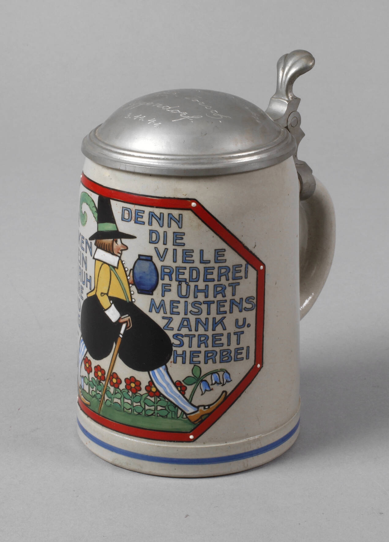 Karikativer Bierkrug