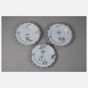 Émile Gallé sechs Speiseteller