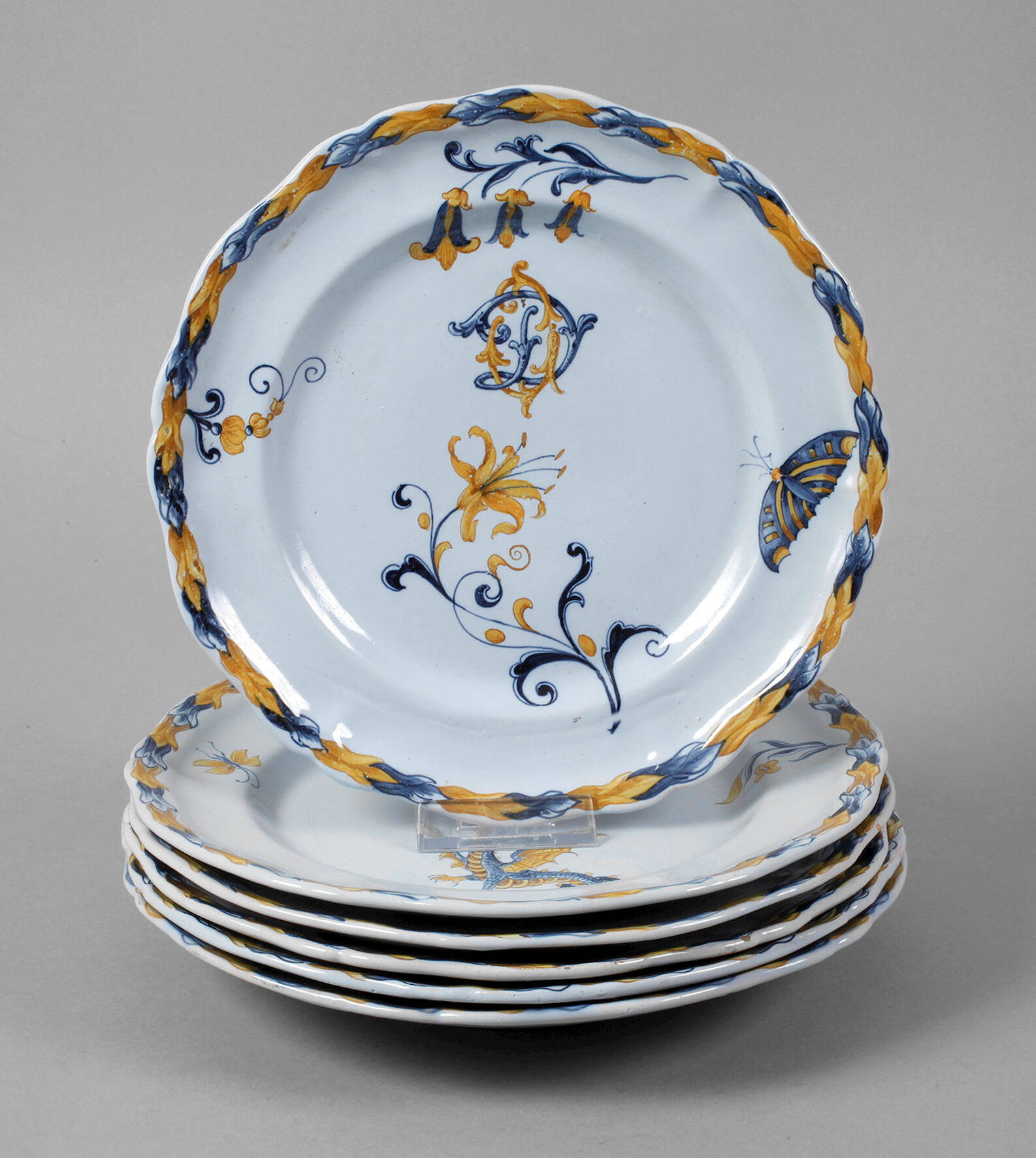 Émile Gallé sechs Speiseteller