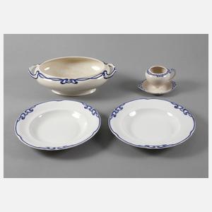 Villeroy & Boch vier Teile "Blaue Olga"