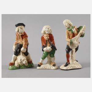 Karlsruhe drei Keramikfiguren