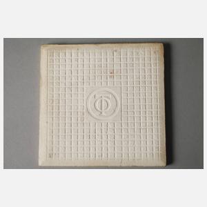 Meissen Teichert zwei Fliesen mit Vogelmotiven