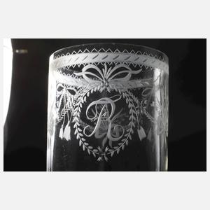 Zwei klassizistische Trinkgläser