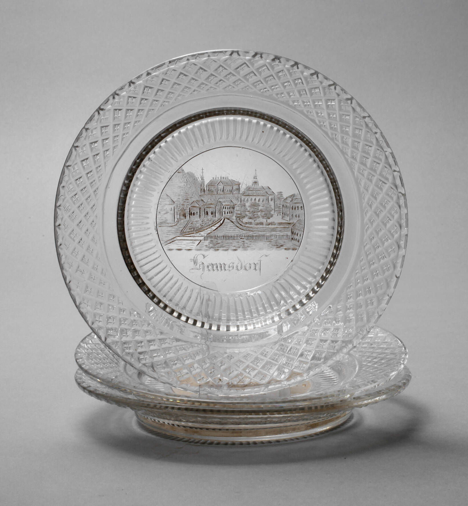 Drei Andenkenteller Biedermeier