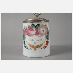 Hochzeitskrug Milchglas