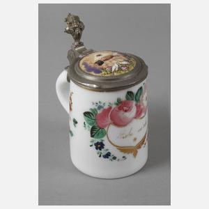 Hochzeitskrug Milchglas