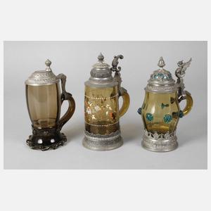 Drei Bierkrüge Historismus