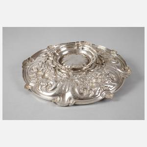 Feine Fußschale Spätbiedermeier