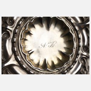 Feine Fußschale Spätbiedermeier