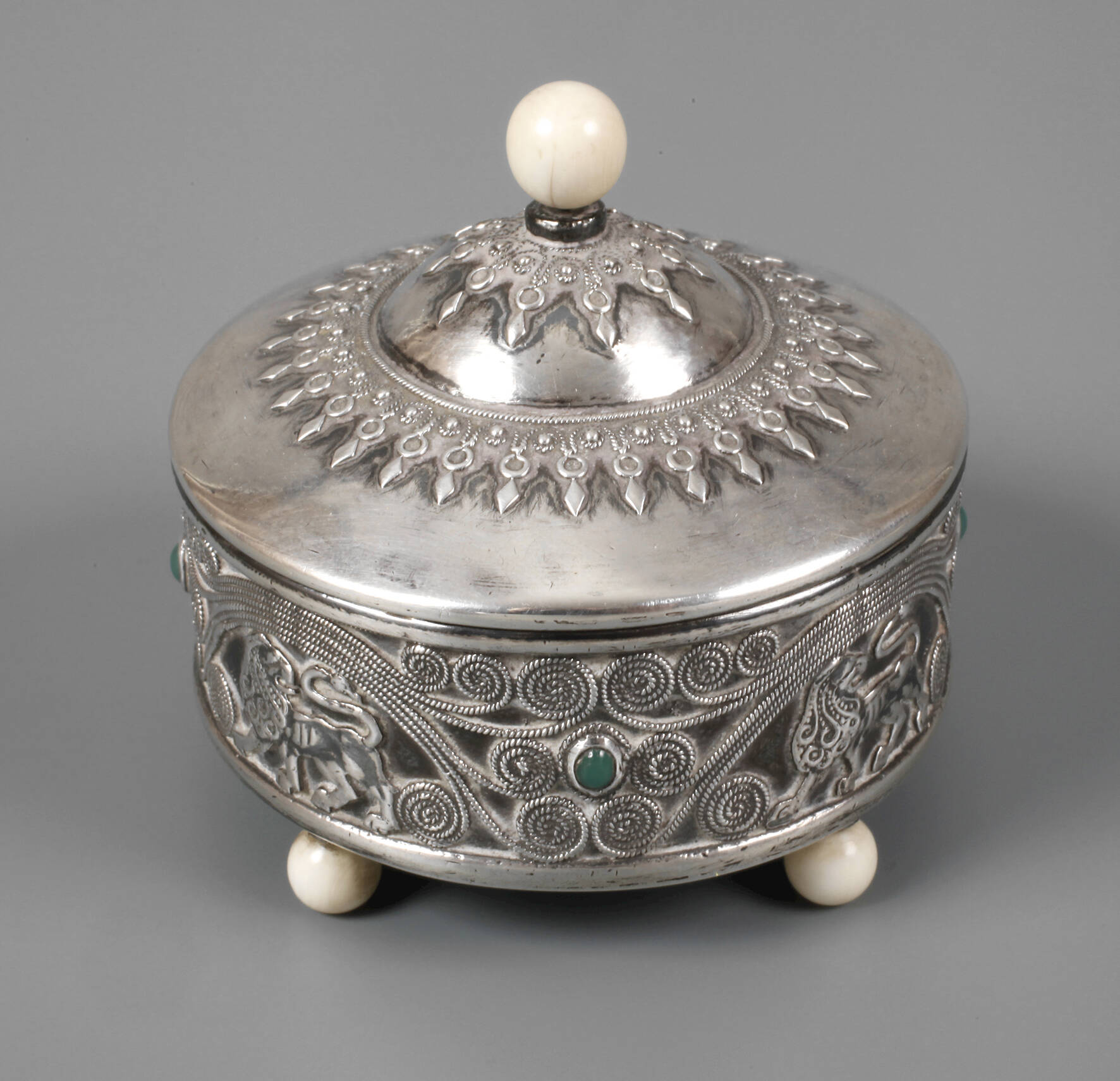 Feine jüdische Silberdose