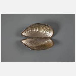Silber Miesmuschel als Pillendose
