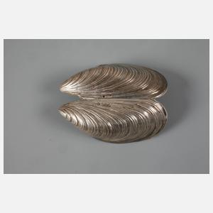 Silber Miesmuschel als Pillendose
