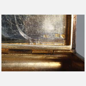 Zigarettenetui Silber und Email