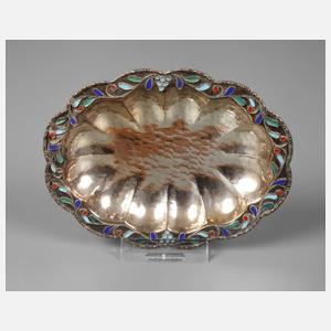 Silberschälchen mit Email