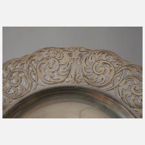 Silberteller Sägearbeit