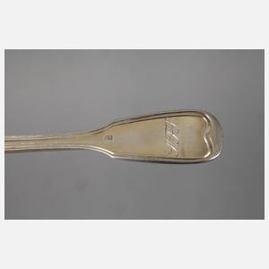 Silber sechs Eislöffel Augsburger Faden