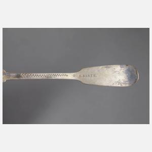 Elf Kaffeelöffel Spatendekor