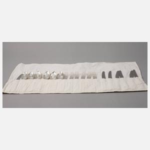 Silberbesteck für sechs Personen