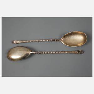 Sechs Kaffee- und sechs Mokkalöffel jagdlich