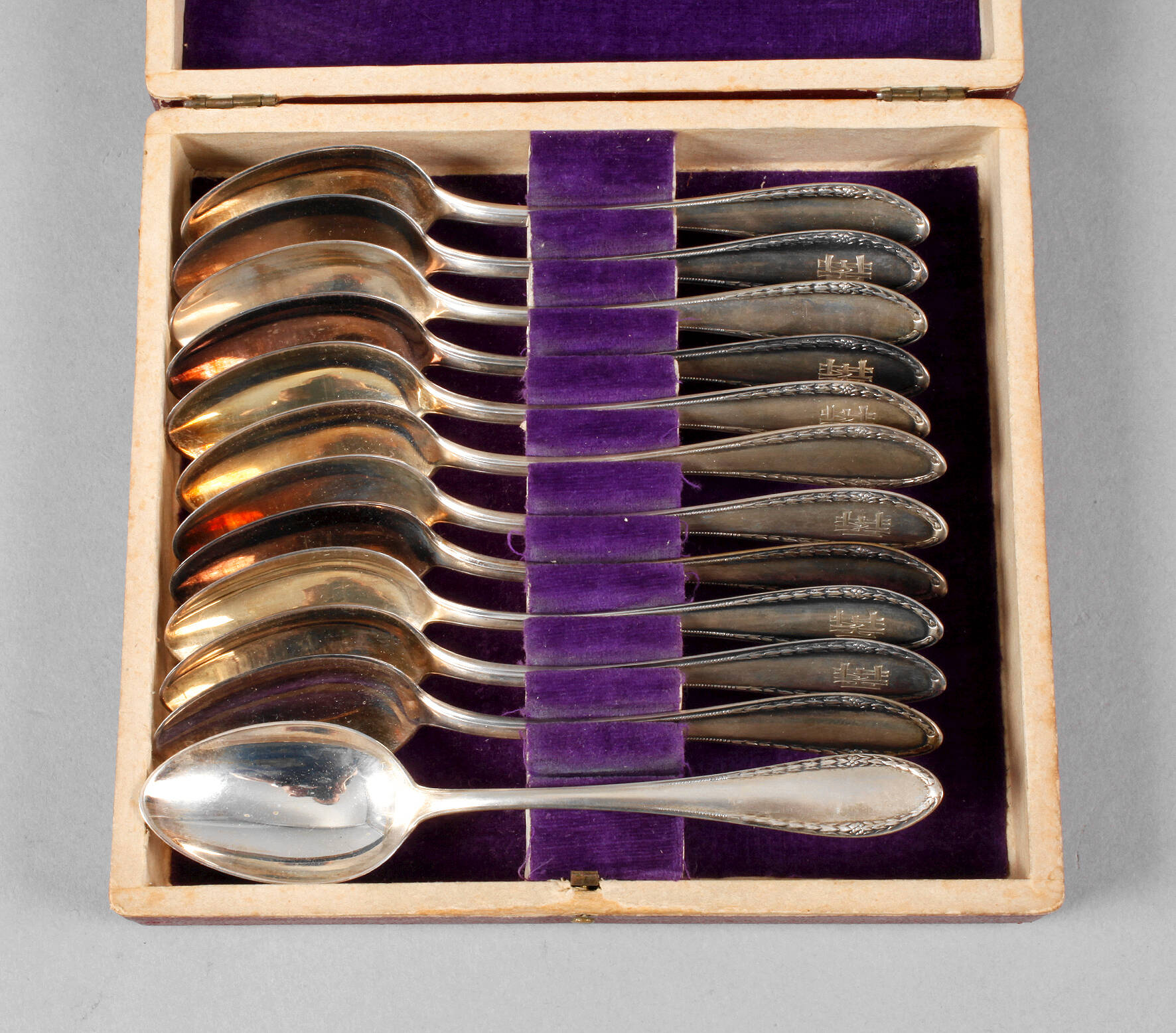 Zwölf Kaffeelöffel Silber