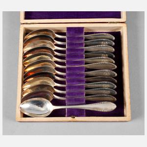 Zwölf Kaffeelöffel Silber