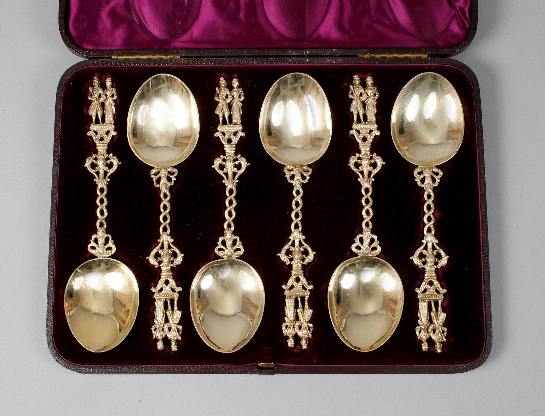 Sechs große Figurenlöffel