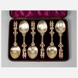 Sechs große Figurenlöffel