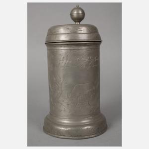 Barocker Walzenkrug Zinn