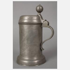 Barocker Walzenkrug Zinn