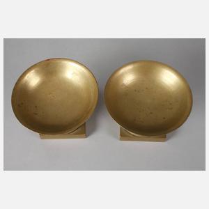 Zwei Fußschalen Messing