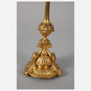 Paar vergoldete Bronzeleuchter