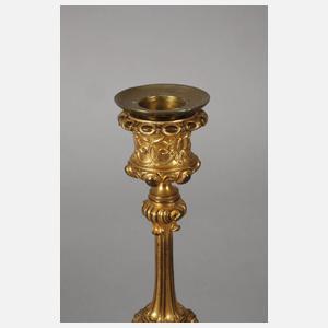 Paar vergoldete Bronzeleuchter