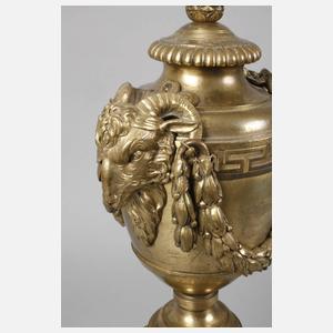 Paar klassizistische Kaminbeisteller