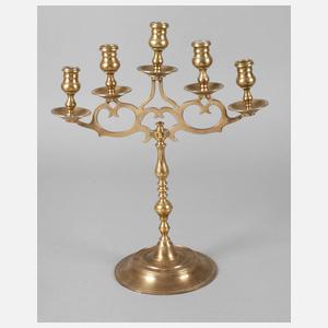 Fünfflammiger Messingleuchter