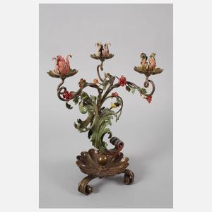 Paar schmiedeeiserne Kerzenleuchter