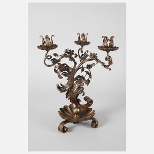 Paar schmiedeeiserne Kerzenleuchter